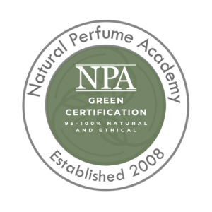 Natural Perfume Academy Green Certification Badge - 95-100% Natural and Ethical